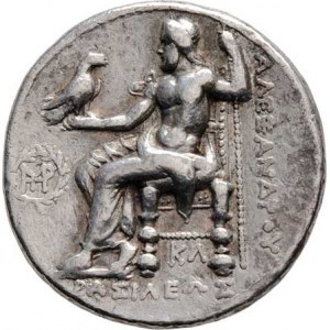 Makedonie, Alexandr III., 336 - 323 př.Kr., AR Tetradrachma, zn.K-L (Makedonie), hlava Hera