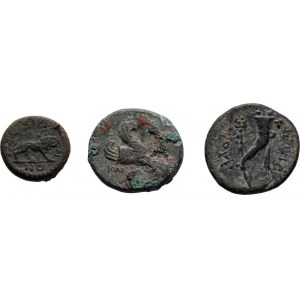 Řecko, 3.-1. století př.Kr., Konvolut blíže neurčených bronzů, 20mm - 7.101g,