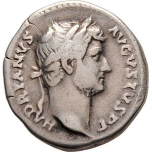 Hadrianus, 117 - 138, AR Denár, Rv:COS.III., sedící Abundantia, RIC.338,