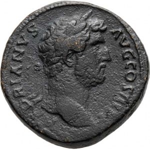 Hadrianus, 117 - 138, AE Sestercius, Rv:FORTVNA.AVG.S.C., stojící