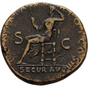 Hadrianus, 117 - 138, AE Sestercius, Rv:PONT.MAX.TR.POT.COS.III.SECVR.AVG.