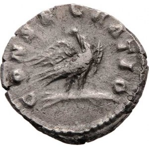 Marcus Aurelius - posmrtná ražba za Commoda, AR Denár, Rv:CONSECRATIO., orel na blesku, RIC