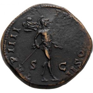 Lucius Verus, 161 - 169, AE Sestercius, Rv:TR.P.IIII.IMP.II.COS.II.S.C.,