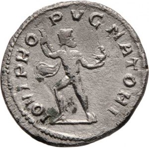 Alexander Severus, 222 - 235, AR Denár, Rv:IOVI.PROPVGNATORI., kráčející Jupiter,