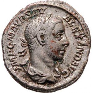 Alexander Severus, 222 - 235, Suberátní denár, Rv:LIBERALITAS.AVG.III., stojící