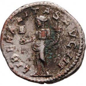 Alexander Severus, 222 - 235, Suberátní denár, Rv:LIBERALITAS.AVG.III., stojící
