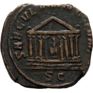 Philippus I., 244 - 249, AE Sestercius, Rv:SAECVLVM.NOVVM.S.C., chrám s osmi