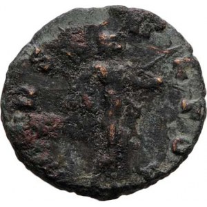 Claudius Gothicus, 268 - 270, AE Antoninianus, Rv:MARS.VLTOR., Mars kráčející