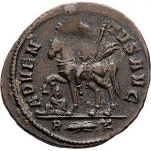 Probus, 276 - 282, AE Antoninianus, Rv:ADVENTVS.AVG., císař na koni,