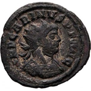 Carinus, 283 - 285, AE Antoninianus, Rv:PIETAS.AVG., stojící Merkur,