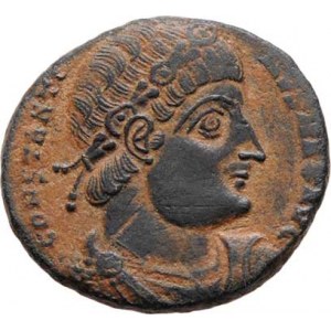 Constantinus I., 307 - 337, AE3/4, Rv:GLORIA.EXERCITVS., standarty, RIC.7.86,