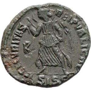 Gratianus, 367 - 383, AE3, Rv:SECVRITAS.REIPVBLICAE., S.4043, RIC.9.15c -