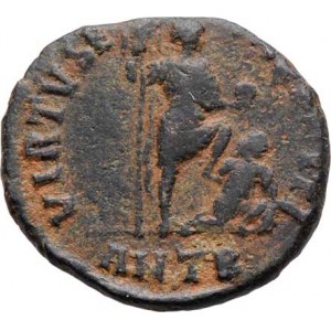 Theodosius I., 379 - 395, AE2, Rv:VIRTVS.EXERCITI., S.4084, RIC.9.63d -