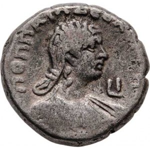 Nero a Poppaea, Egypt, Alexandria, Bil. tetradrachma, Hlava Nerona zprava, opis / hlava