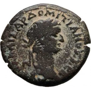 Domitianus, Egypt, Alexandria, AE Diobol, 25mm, rok 3 (= 83/84), hlava Serapise