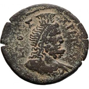 Domitianus, Egypt, Alexandria, AE Diobol, 25mm, rok 3 (= 83/84), hlava Serapise