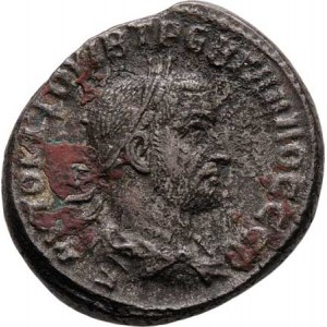 Trebonianus Gallus, Syrie, Antiochia ad Orontem, AR Tetradrachma, Rv: orel sedící čelně s věn