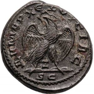 Trebonianus Gallus, Syrie, Antiochia ad Orontem, AR Tetradrachma, Rv: orel sedící čelně s věn