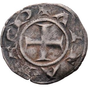 Itálie - Siena, republika, 12. - 14. století, AR Grosso b.l. - velké S, čtyři tečky, opis /