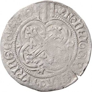 Sasko - Míšeň, Friedrich II. Dobromyslný, 1428 - 1464, Groš štítový (1441-44), Freiberg-Borne
