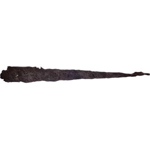 Předmincovní platidla, Velkomoravská železná sekerovitá hřivna, délka 29 cm,