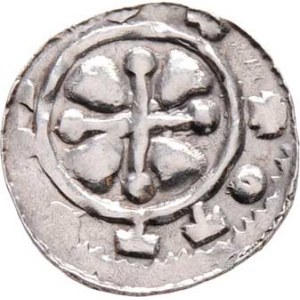 Ota I.Sličný, údělným knížetem na Olomoucku 1061-1087, Denár, Ca.371, F.X/10 (1117), V-P.34,