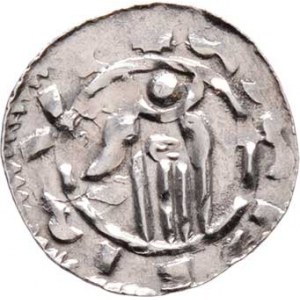 Ota I.Sličný, údělným knížetem na Olomoucku 1061-1087, Denár, Ca.371, F.X/10 (1117), V-P.34,