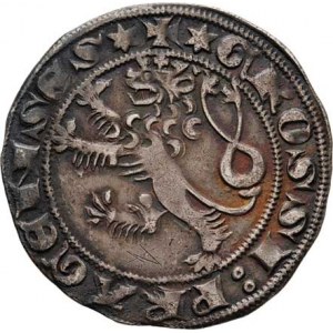 Václav II., 1283 - 1305, Pražský groš, Sm.2, Ch.6, rubní značka Ně.2, 3.643g,