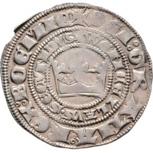 Václav II., 1283 - 1305, Pražský groš, Sm.2, Ch.6, rubní značka Ně.2, 3.732g,