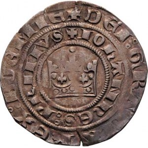 Jan Lucemburský, 1310 - 1346, Pražský groš, Cn.1, bez rubní značky, 3.255g, nedor.,