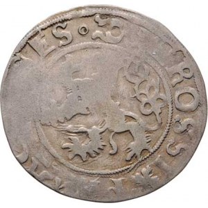 Ferdinand I., 1526 - 1564, Pražský groš b.l., K.Hora, Chv.T61/m.J, císařská