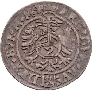 Maxmilian II., 1564 - 1576, 2 Krejcar (15)67, Jáchymov-Geitzköfler, J.3b,