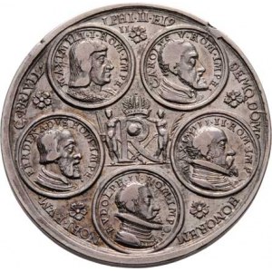 Rudolf II., 1576 - 1612, V.Maler - AR medaile na 10 císařů Habsbur.rodu 1594 -