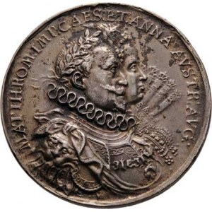 Matyáš II. a Anna Tyrolská, C.Maler - medaile na Říšský sněm v Řezně 4.8.1613 -