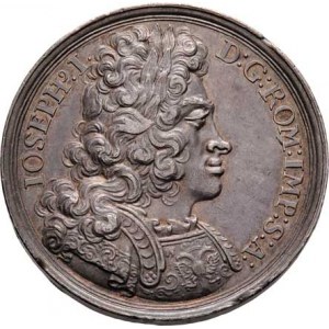 Josef I., 1705 - 1711, Nesign. - AR úmrtní medaile 17.4.1711 - poprsí zprava