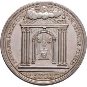 Josef II., 1780 - 1790, Oexlein - AR medaile na korunovaci 3.IV.1764 -