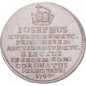 Josef II., 1780 - 1790, Větší peníz na korun. ve Frankfurtu 3.IV.1764 -