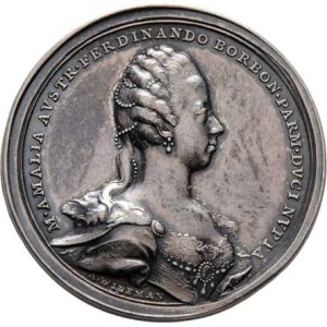 Av. Marie Amélie a Ferdinand Bourbonský z Parmy, Viedeman - svateb.medaile 27.6.1769 - portré