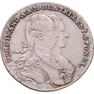 Av. Ferdinand a Marie Beatrix de Este, Viedeman - AR jeton na svatbu v Miláně 15.10.1771 -