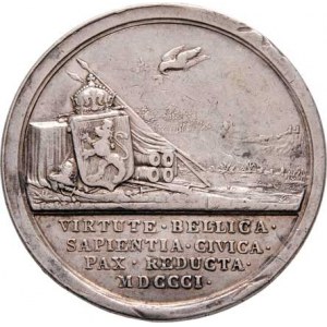 Arcivévoda Karel Ludvík - polní maršál, 1771 - 1847, Guillemard - AR medaile na mír v Lunevil