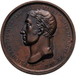 Ferdinand V., 1835 - 1848, Putinati - AE medaile na holdování v Tyrolsku 1838 -