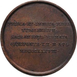 Ferdinand V., 1835 - 1848, Putinati - AE medaile na holdování v Tyrolsku 1838 -