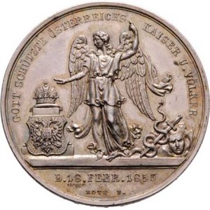 František Josef I., 1848 - 1916, Roth - AR medaile na záchranu při atentátu 1853 -