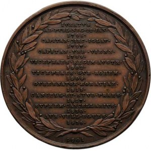 Mitrovský z Mitrovic a Nemyšle, Antonín Friedrich, AE životopisná medaile (1815 morav. gubern