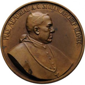 Olomouc-arcibiskup., Antonín C. Stojan, 1921 - 1923, Pelikán - medaile úmrtní 29.X.1923 (raže