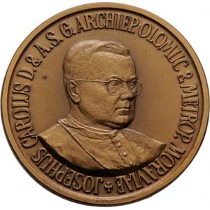 Olomouc-arcibiskup., Josef K. Matocha, 1948 - 1962, Doležal - AE intronizační medaile 2.V.184