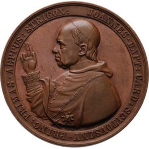 Ostřihom - arcibisk., Johann Scitovszky, 1849 - 1866, Radnitzky - AE medaile na 50 let kněžsk