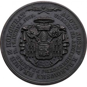 Praha-arcibisk., Alois Josef Kolovrat-Krakovský, Lang - AE intronizační medaile 17.IV.1831 -