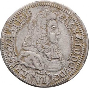 Vratislav-biskup., Franz Ludwig v.Pfalz, 1683 - 1732, VI Krejcar 1693 LP-H, Sa.198 (obr.75),