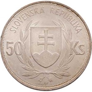 Slovenská republika, 1939 - 1945, 50 Koruna 1944, KM.10 (Ag700, 16.50g), dr.hr.,
